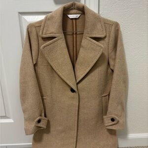 Lauren Conrad Tan Herringbone Coat XS
